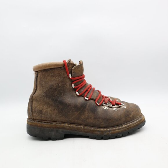 Vintage Scarpa Fabiano Brown Leather  Men’s Size 9 Mountaineering Hiking Boots - Picture 1 of 13